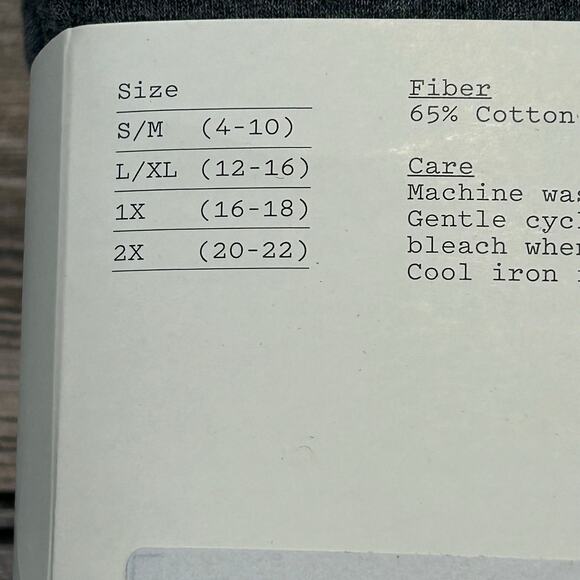 Women's Plus Size High Waist Cotton Blend Seamless Leggings Grey 2X - Picture 3 of 4